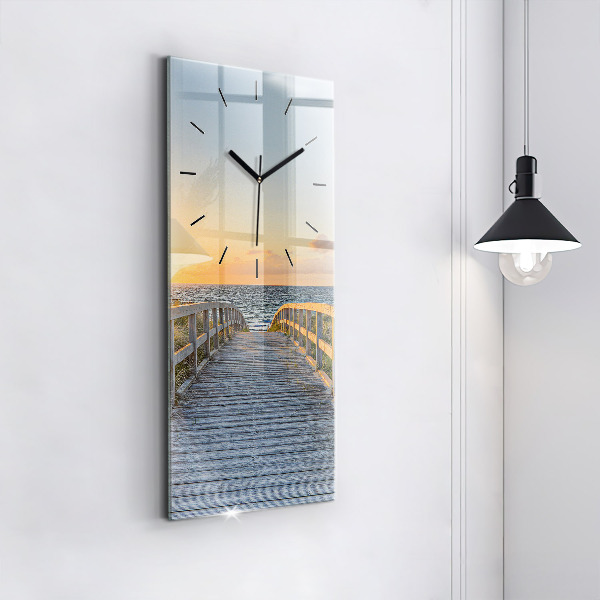 Modern vertical wall clock Beach Holidays