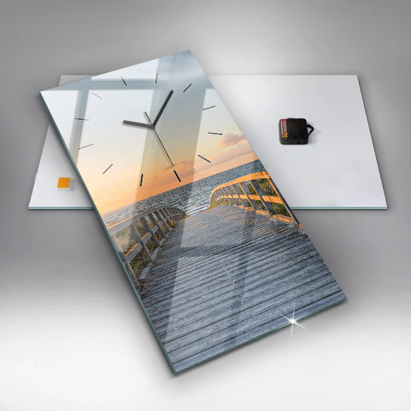 Modern vertical wall clock Beach Holidays