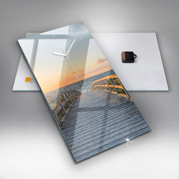 Modern vertical wall clock Beach Holidays