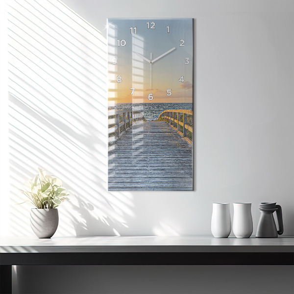 Modern vertical wall clock Beach Holidays