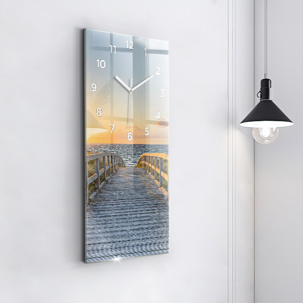 Modern vertical wall clock Beach Holidays