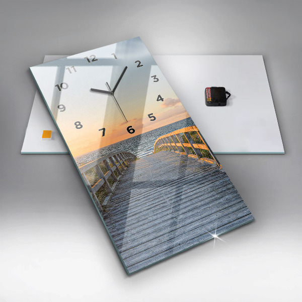 Modern vertical wall clock Beach Holidays