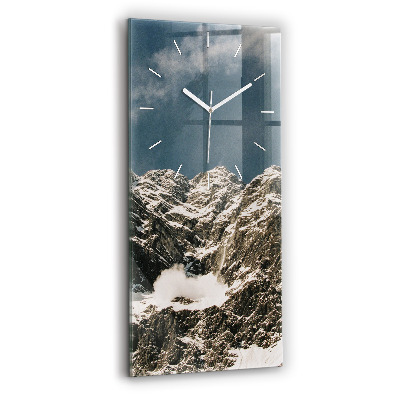 Modern vertical wall clock Watzmann Mountains