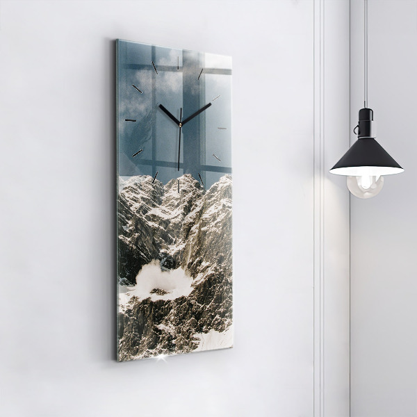 Modern vertical wall clock Watzmann Mountains