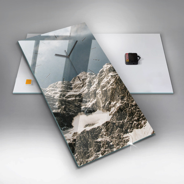 Modern vertical wall clock Watzmann Mountains