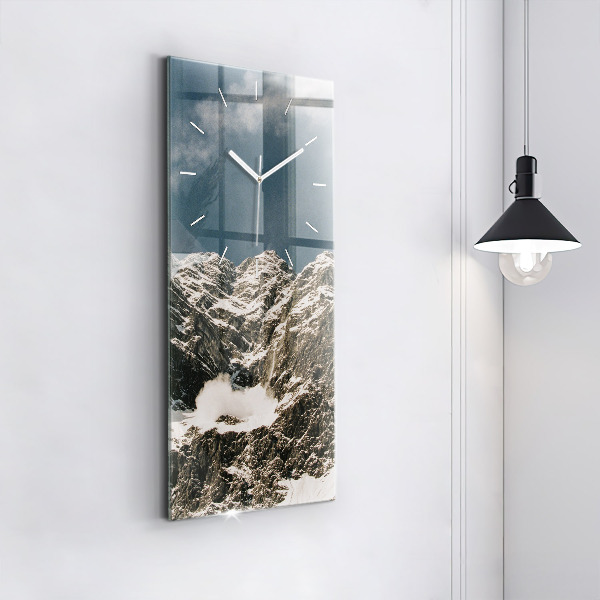 Modern vertical wall clock Watzmann Mountains