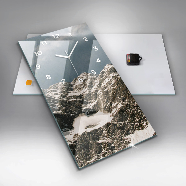 Modern vertical wall clock Watzmann Mountains