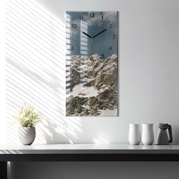 Modern vertical wall clock Watzmann Mountains