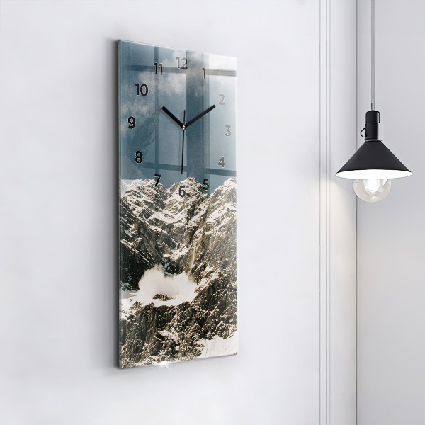 Modern vertical wall clock Watzmann Mountains