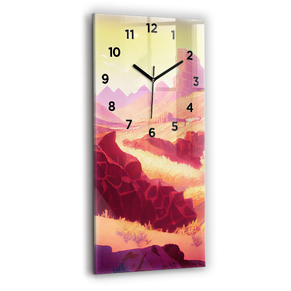 Modern vertical wall clock Arizona Desert
