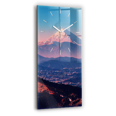 Modern vertical wall clock Mountains in San Antonio USA