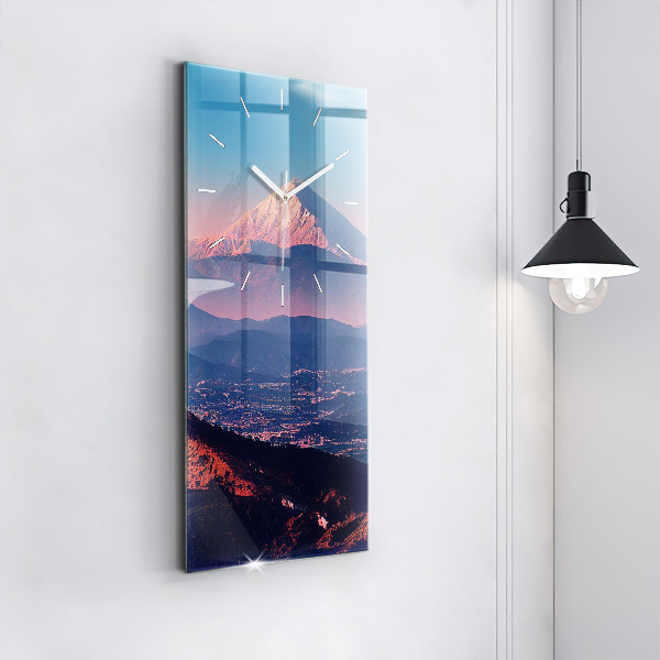 Modern vertical wall clock Mountains in San Antonio USA