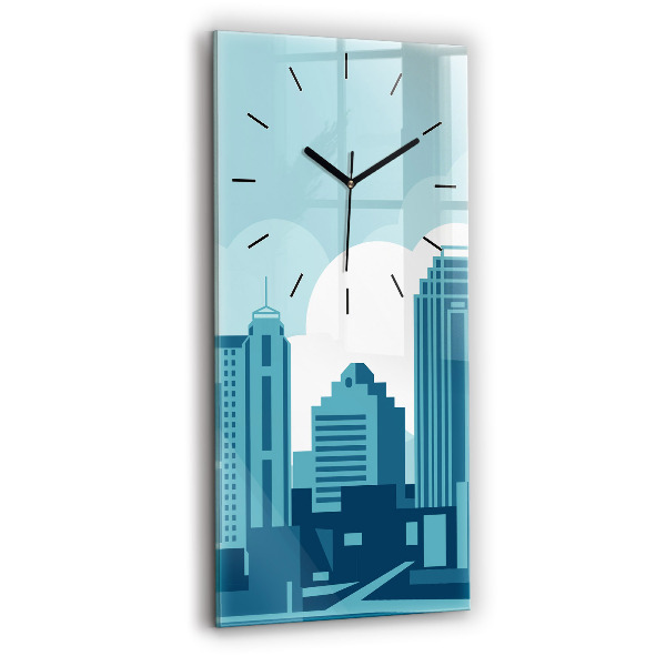 Modern vertical wall clock Architecture in the USA