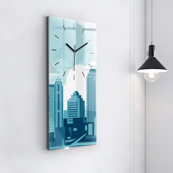 Modern vertical wall clock Architecture in the USA