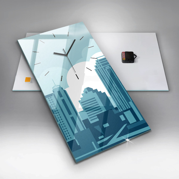 Modern vertical wall clock Architecture in the USA