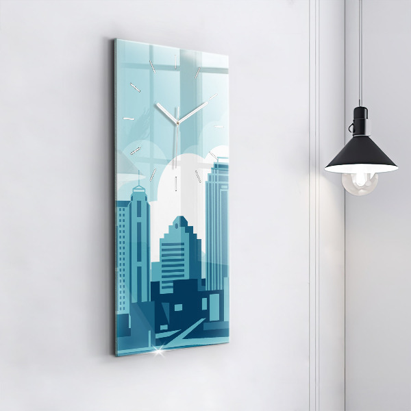 Modern vertical wall clock Architecture in the USA