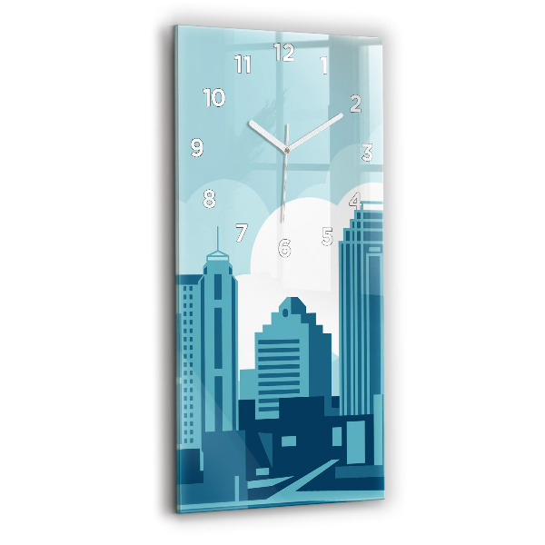 Modern vertical wall clock Architecture in the USA