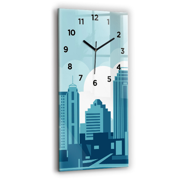 Modern vertical wall clock Architecture in the USA