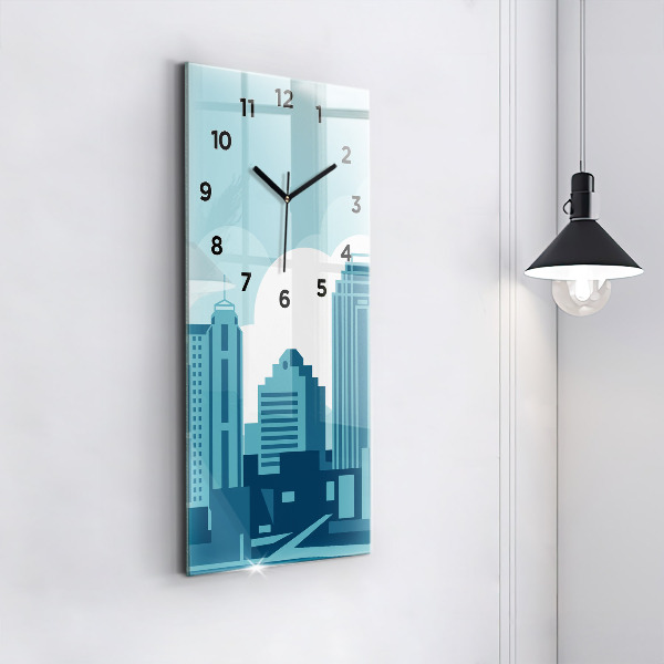 Modern vertical wall clock Architecture in the USA