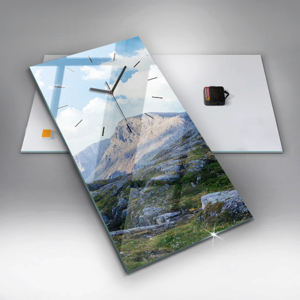 Modern vertical wall clock Rocky Landscape