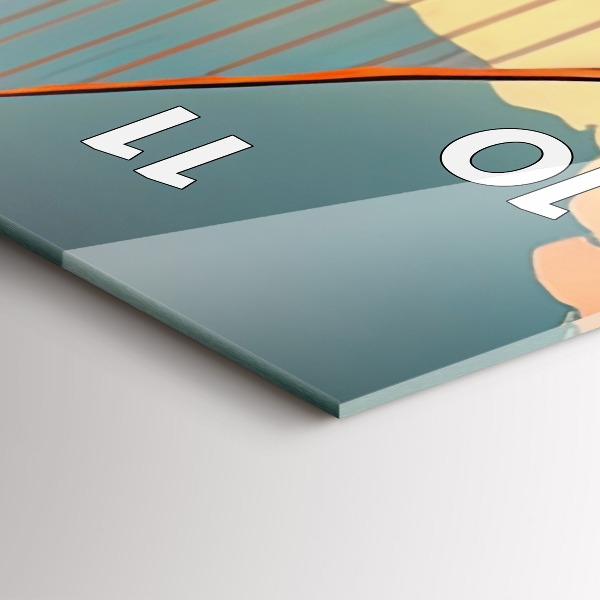 Modern vertical wall clock San Francisco Bridge