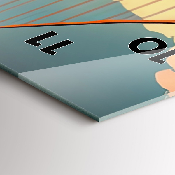 Modern vertical wall clock San Francisco Bridge