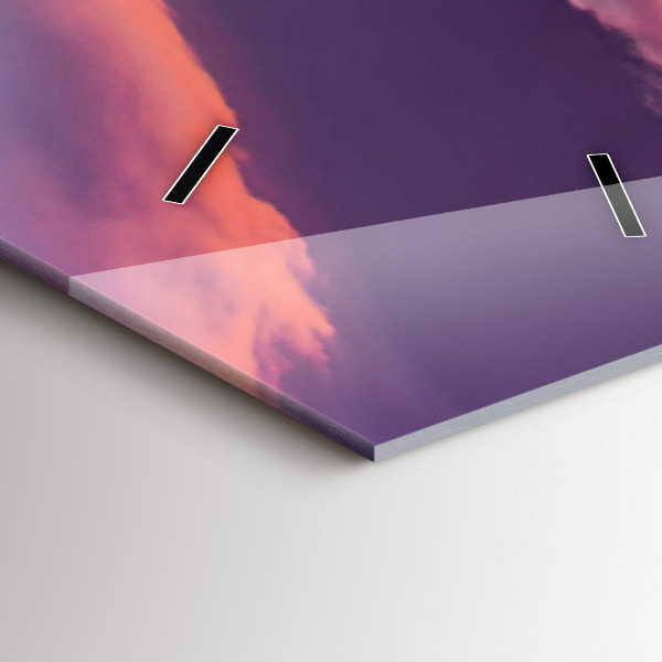 Modern vertical wall clock California Sunrise