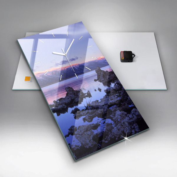 Modern vertical wall clock Lake California