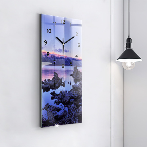 Modern vertical wall clock Lake California