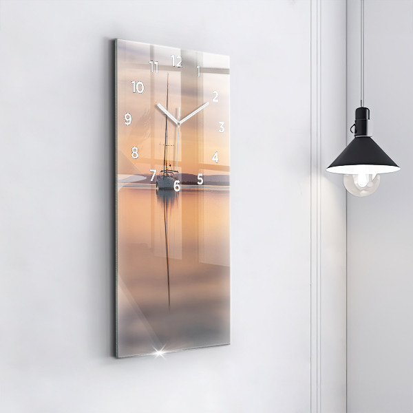Modern vertical wall clock Lake Balaton USA