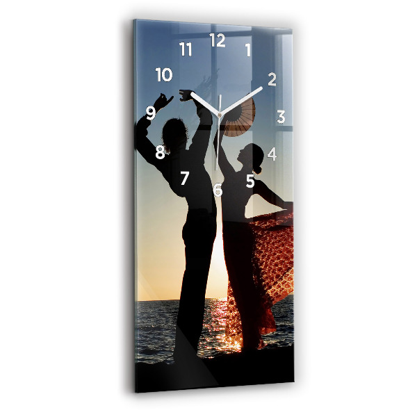 Modern vertical wall clock Spanish Dance at Sea