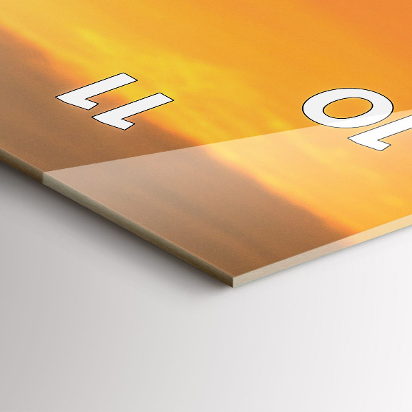 Modern vertical wall clock Lavender meadow France