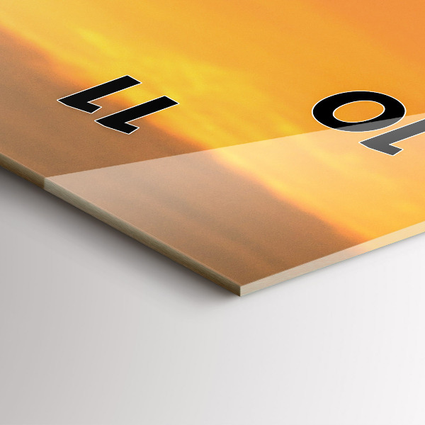 Modern vertical wall clock Lavender meadow France