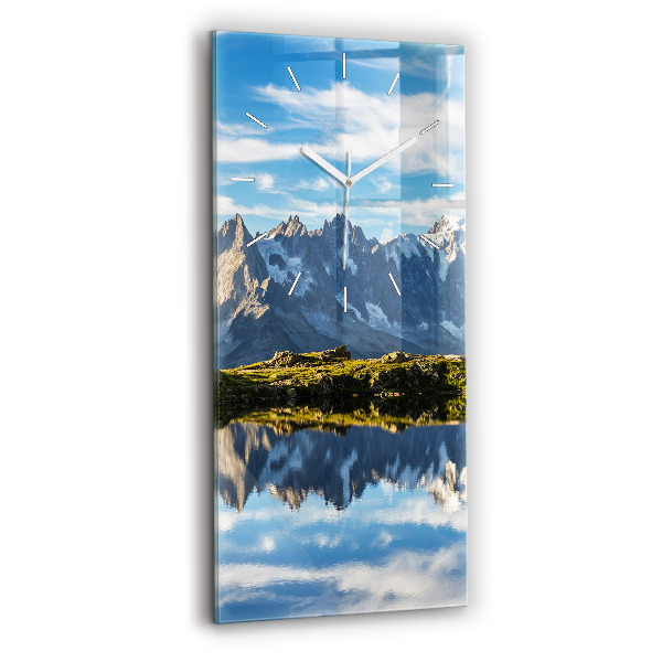 Modern vertical wall clock Chamonix Valley, French Alps