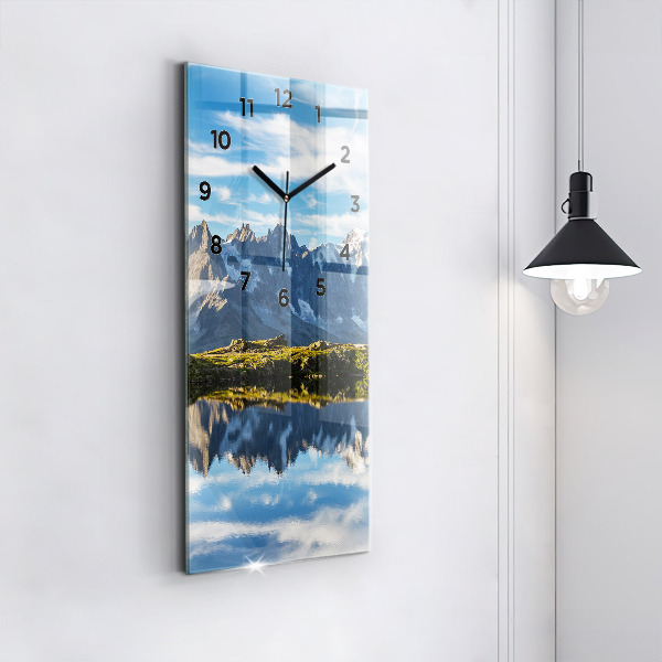 Modern vertical wall clock Chamonix Valley, French Alps
