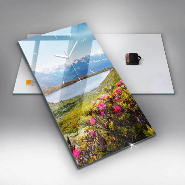 Modern vertical wall clock Mont Blanc Glacier Chamonix