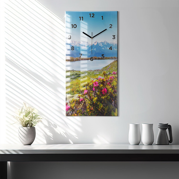 Modern vertical wall clock Mont Blanc Glacier Chamonix