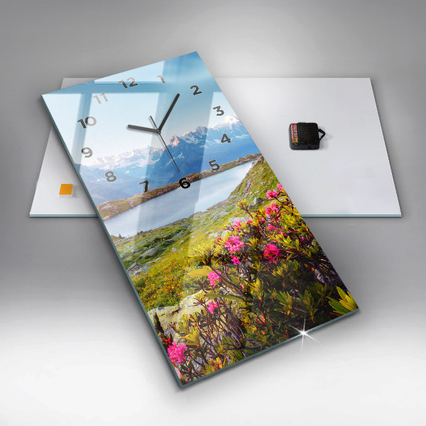 Modern vertical wall clock Mont Blanc Glacier Chamonix