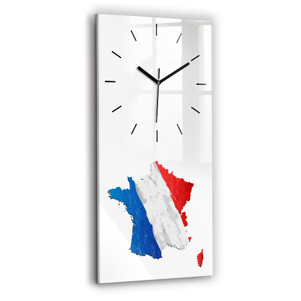 Modern vertical wall clock Flag of France