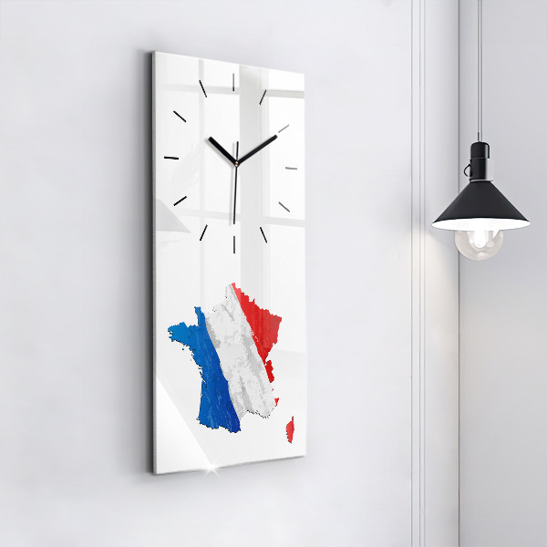 Modern vertical wall clock Flag of France