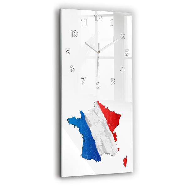 Modern vertical wall clock Flag of France