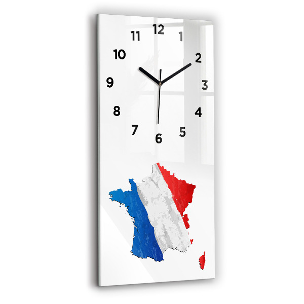 Modern vertical wall clock Flag of France