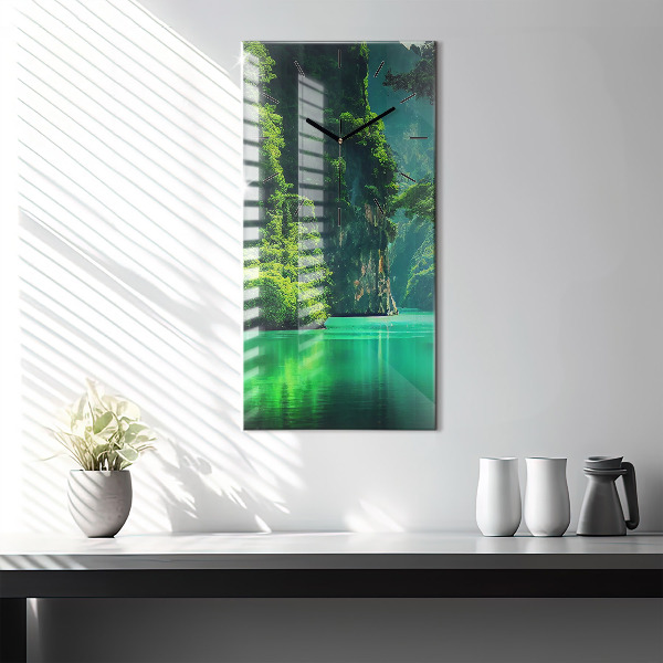 Modern vertical wall clock Thailand's natural landscape