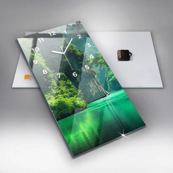 Modern vertical wall clock Thailand's natural landscape