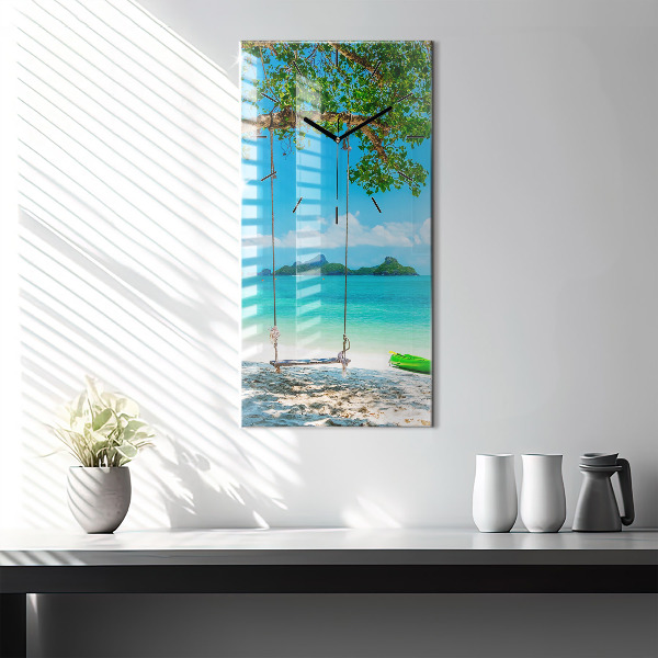 Modern vertical wall clock Sunny island Thailand