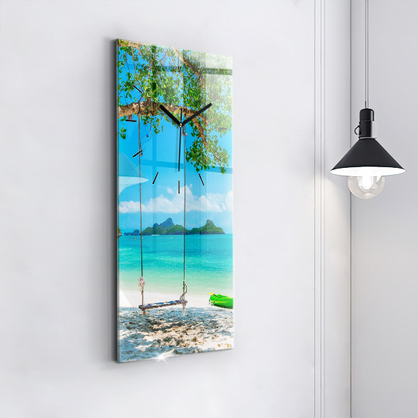 Modern vertical wall clock Sunny island Thailand