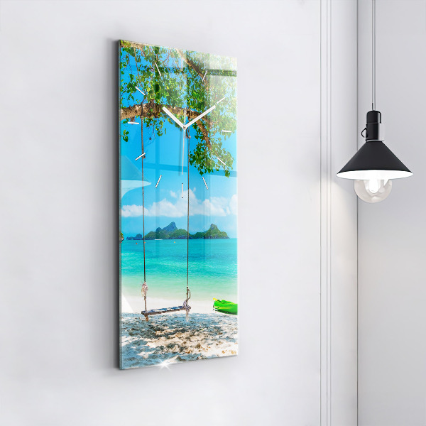 Modern vertical wall clock Sunny island Thailand