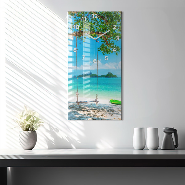Modern vertical wall clock Sunny island Thailand