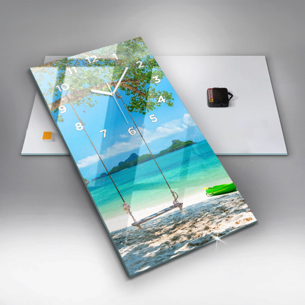 Modern vertical wall clock Sunny island Thailand