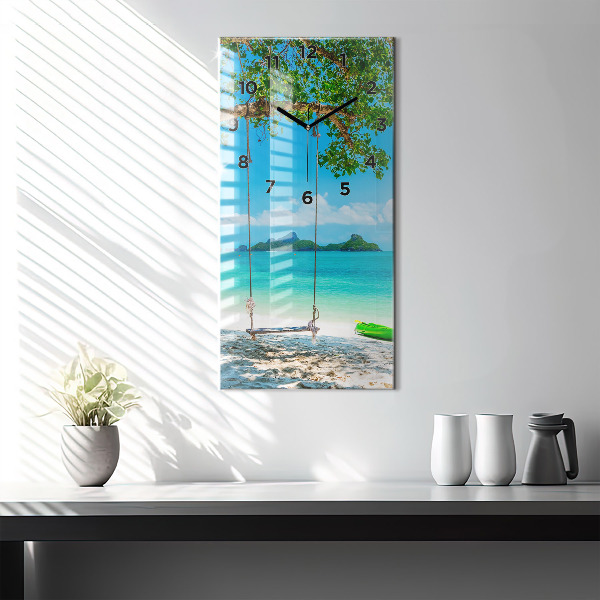Modern vertical wall clock Sunny island Thailand